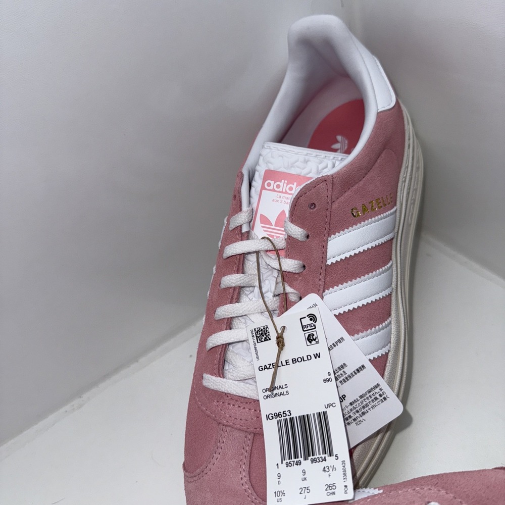 Adidas Gazelle Bold Womens Shoes Pink, W10.5 - Picture 2 of 11